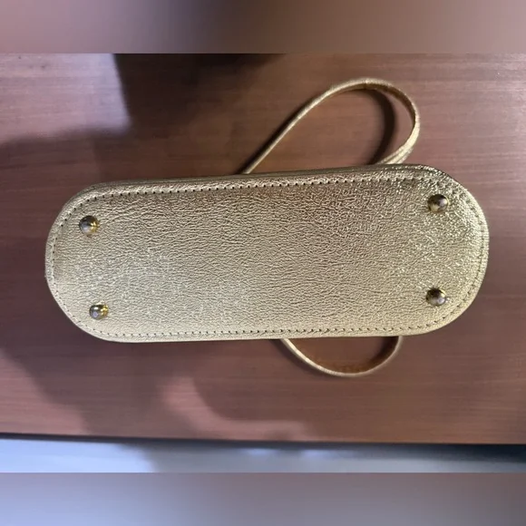 Vtg 50s 60s “Adrian’s of Palm Springs”Floral Embroidered Gold Accent Silk Purse - Picture 8 of 9